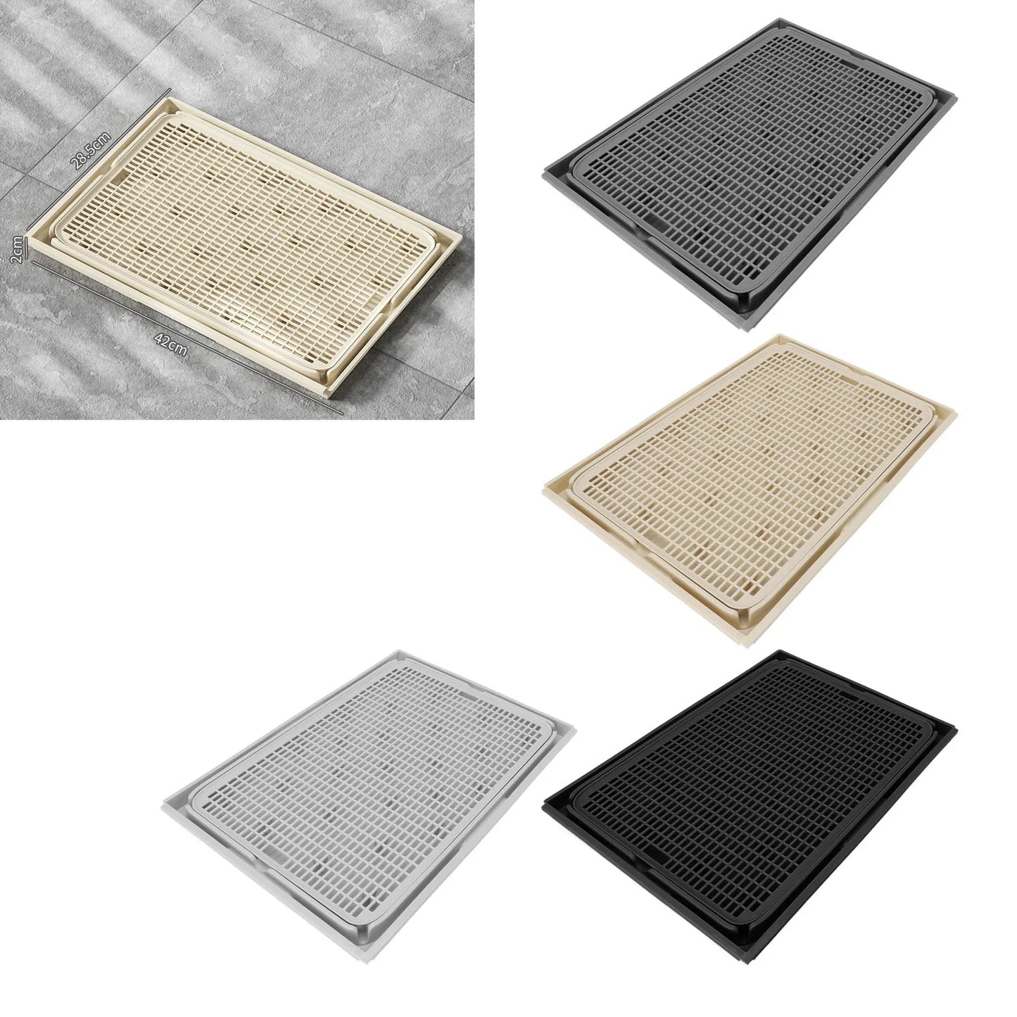 Cat Litter Trapping Mat – Spacious Double-Layer Washable Non-Slip Litter Catcher