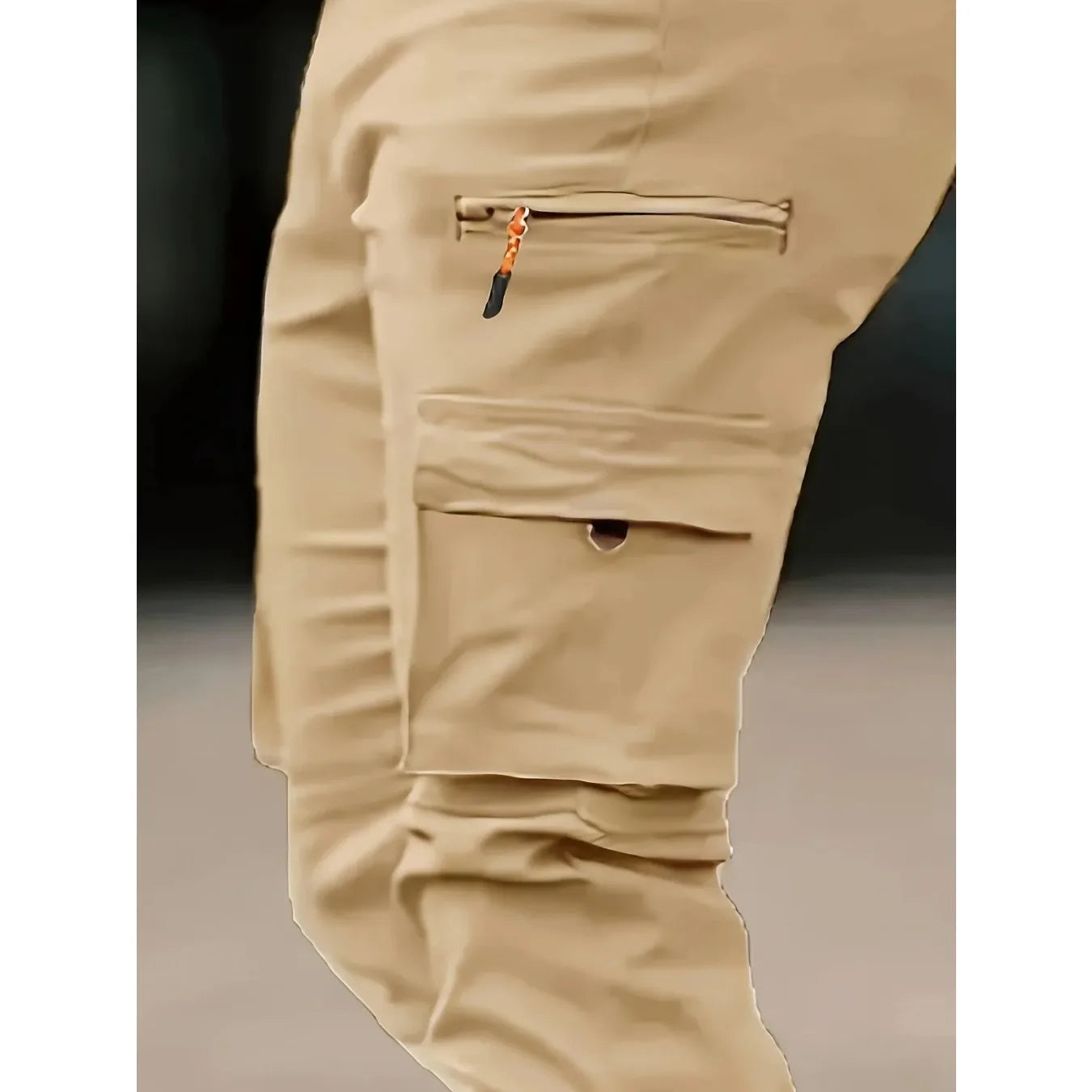 Men's Pants American Style Loose Straight Leg Workwear Multi-Pocket Casual Trousers Versatile