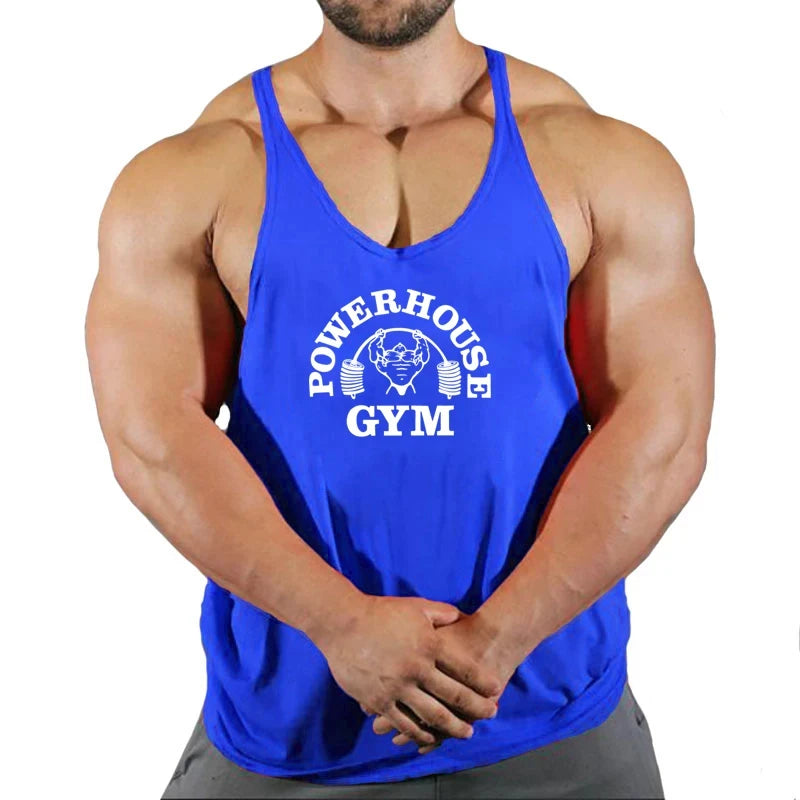 Men’s Gym Tank Top – Bodybuilding Fitness Vest, Sleeveless Stringer Singlet