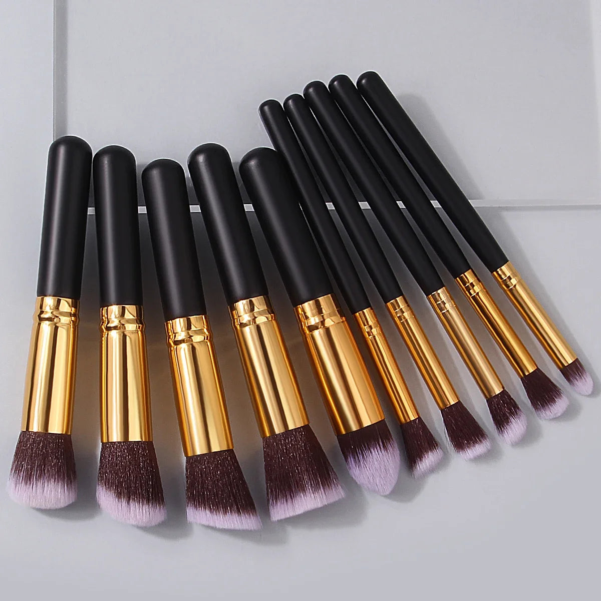 10-Piece Mini Makeup Brush Set - Essential Face Makeup Tools for Women - PULSE MART