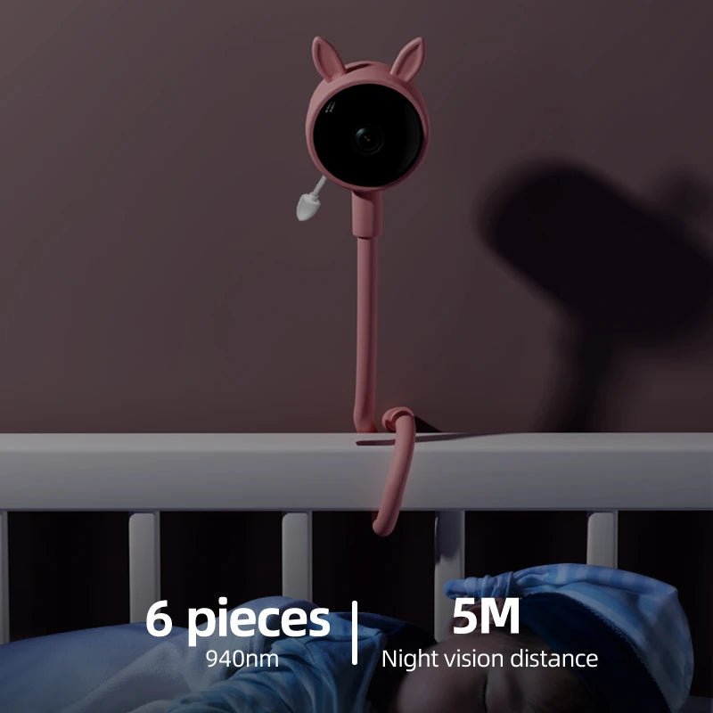 1080P HD Baby Monitor Tuya APP Remote Control 2 Million Pixel Camera Sound Temperature Detection Infrared Night Vision Babyphone - PULSE MART