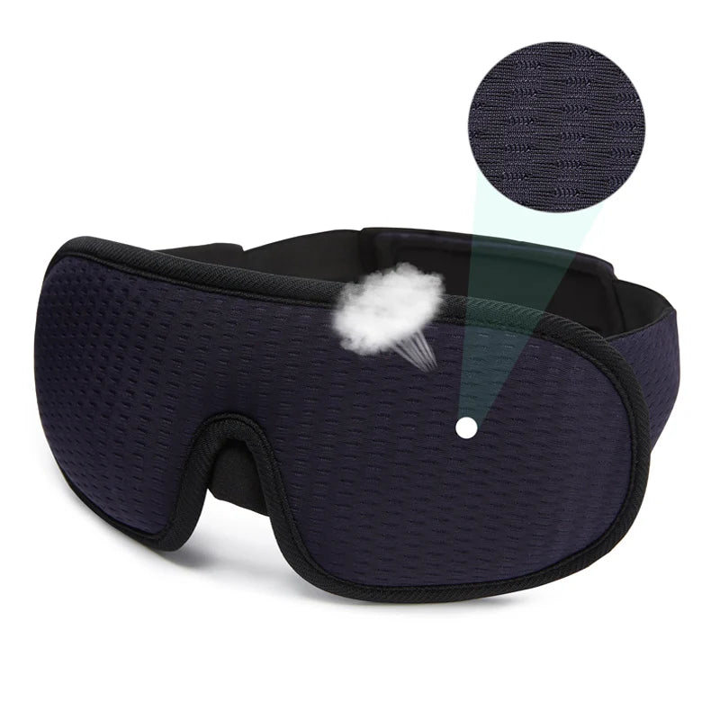 3D Sleep Mask – Light Blocking, Soft Breathable Eye Mask for Travel & Night Use - PULSE MART