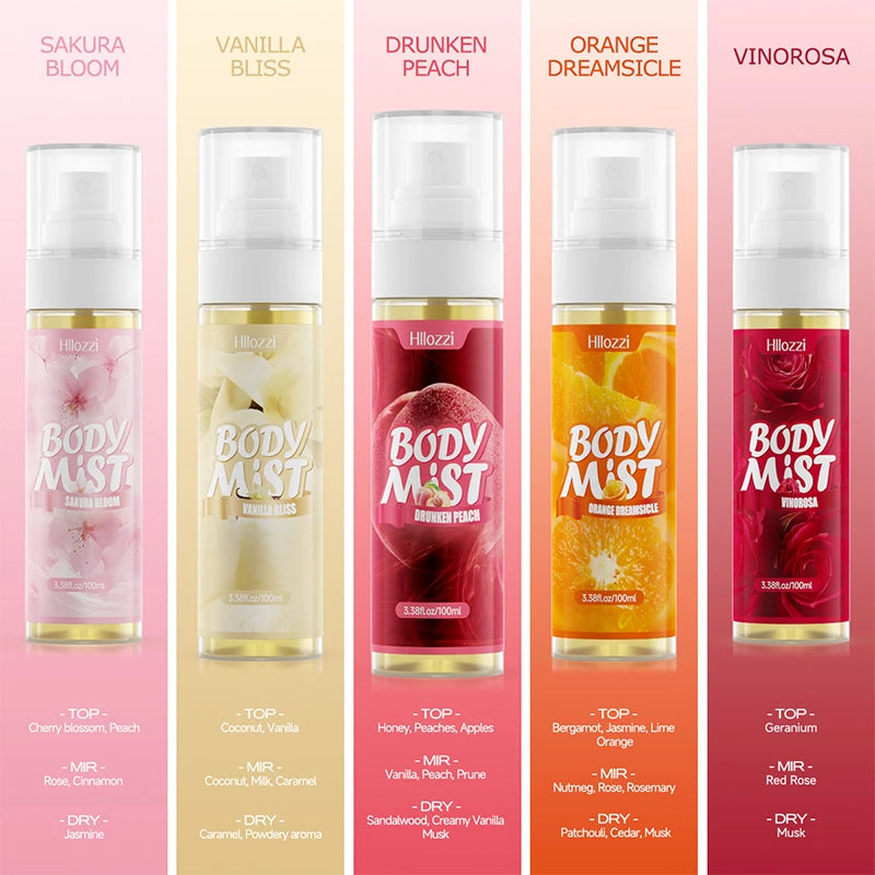 Super Vanilla Body Mist Body Spray 100ml Different Scents Elegant Women's Perfume