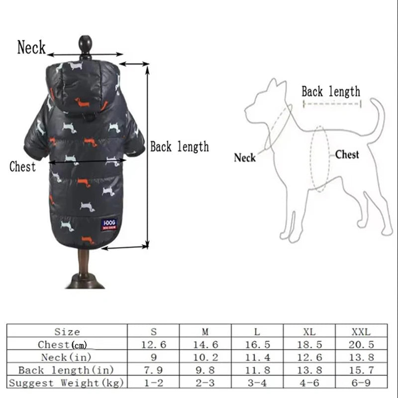 Hooded Cat Jacket – Thick Cotton-Padded Winter Coat for Cats & Small Dogs