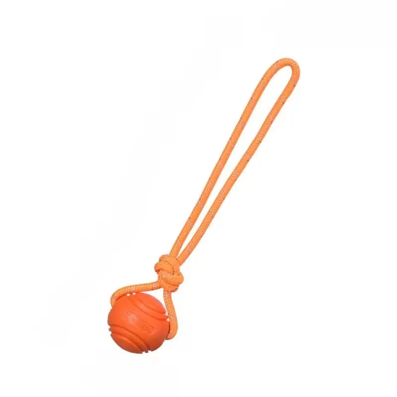 Durable Cotton Rope Dog Training Ball - Interactive Tugging & Catching Toy