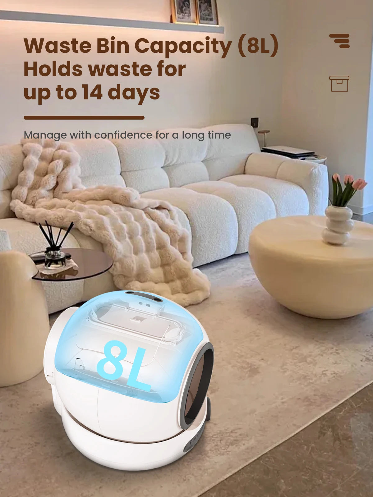 Automatic Self-Cleaning Cat Litter Box with App Control & Smart Deodorizer