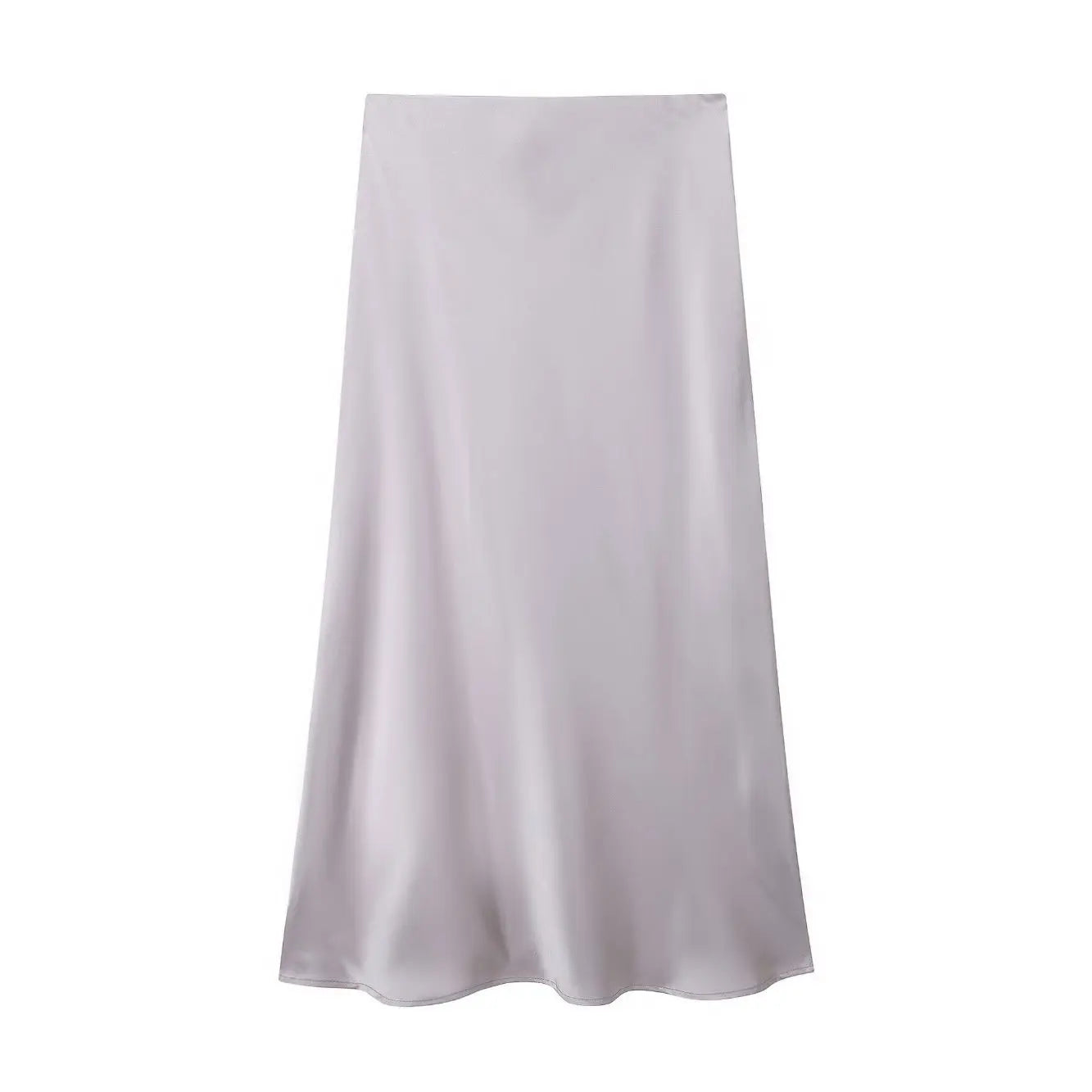Women’s Satin Midi Skirt – High Waist Elegant Long Skirt for Summer