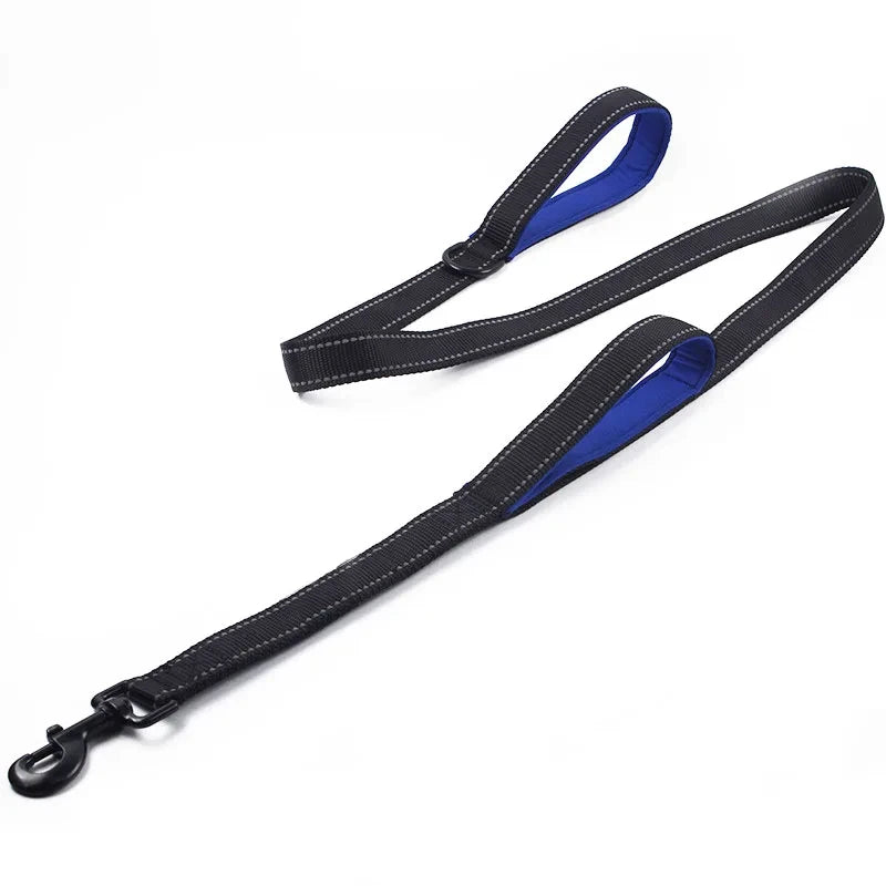 Double Handle Outdoor Travel Dog Leash - Heavy Duty Training Lead