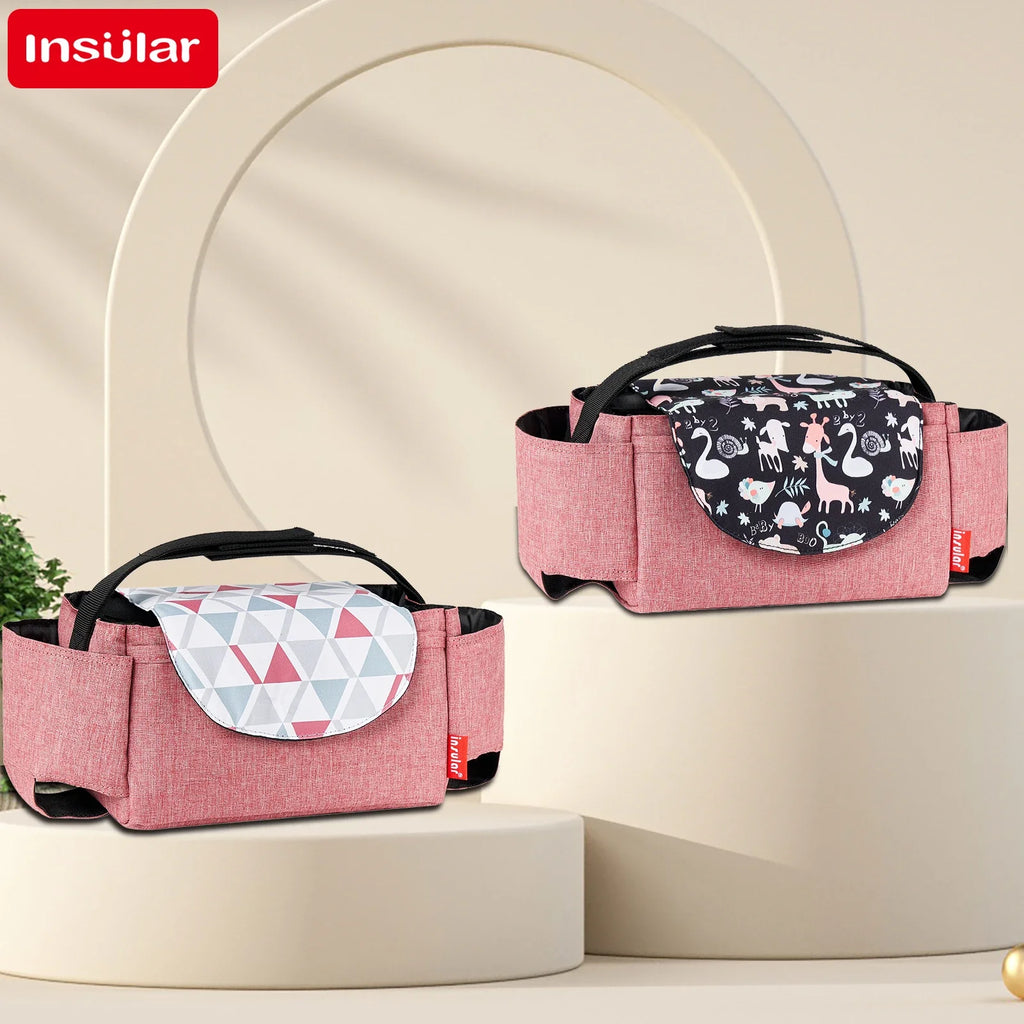 Baby Stroller Bag Pram Organizer Stroller Accessories Stroller Cup Holder Cover Trolley Organizer Pouch Travel Accessories - PULSE MART