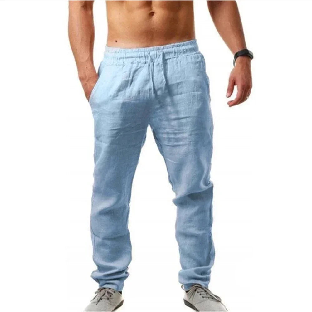 Men's Casual Pants Summer Male Breathable High Quality Trousers Sweatpants