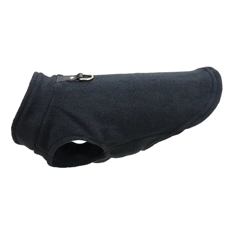 Winter Fleece Dog Jacket with Harness D-Ring - Warm Step-In Vest for Small Dogs