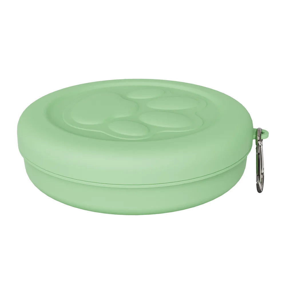 2-in-1 Portable Outdoor Pet Bowl - Travel Food & Water Dish with Treat Compartment