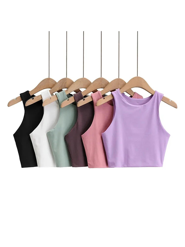 2023 Summer Slim O-Neck Sleeveless Tank Top - 6 Colors, Good Quality for Women