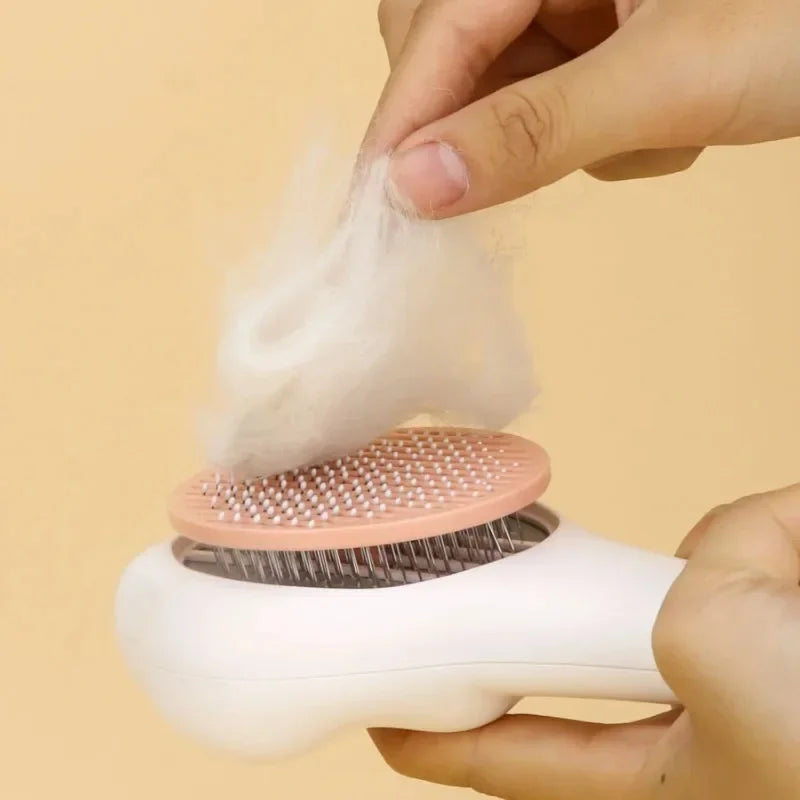 Pet Grooming Brush – Gentle Cat & Dog Deshedding Brush with Soft Massage Bristles
