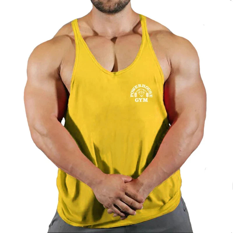 Men’s Gym Tank Top – Bodybuilding Fitness Vest, Sleeveless Stringer Singlet