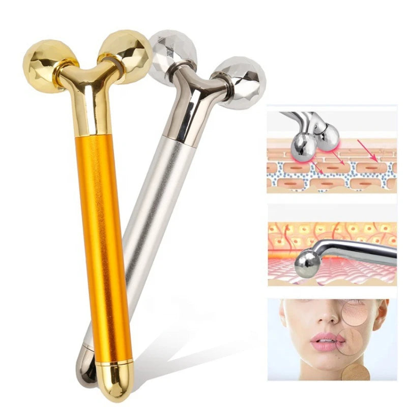 Electric Roller Beauty Bar – Vibrating Facial Massager for Face Lifting, Anti-Wrinkle &amp; Skin Tightening Tool - PULSE MART