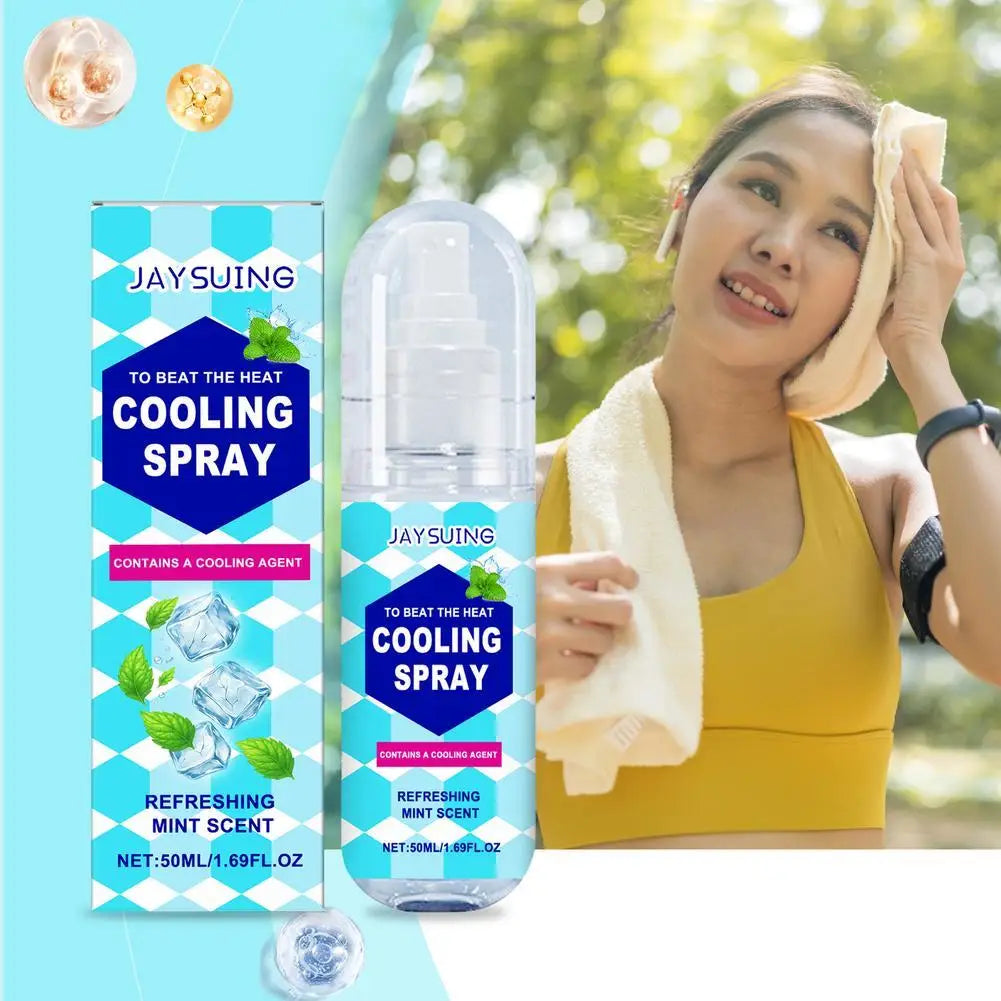 1/2PCS Summer Cooling Body Spray Portable Refreshing Mist Instant Cool Sensation