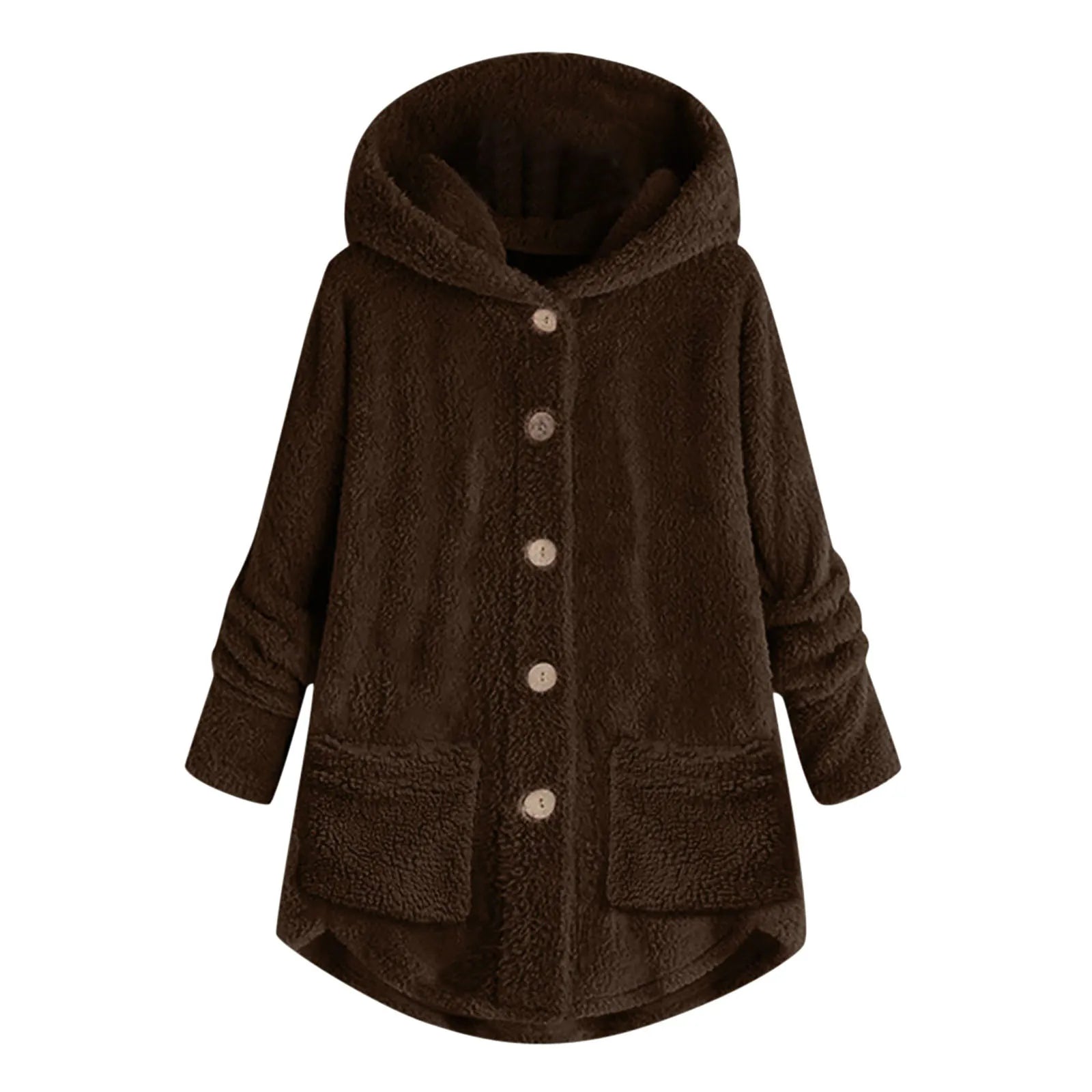 Women’s Winter Plush Coat – Cute Cat Ear Warm Jacket with Pockets - PULSE MART