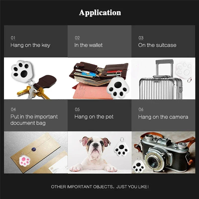Dog Paw Mini GPS Tracker – Smart Anti-Lost Pet Locator for Dogs & Cats
