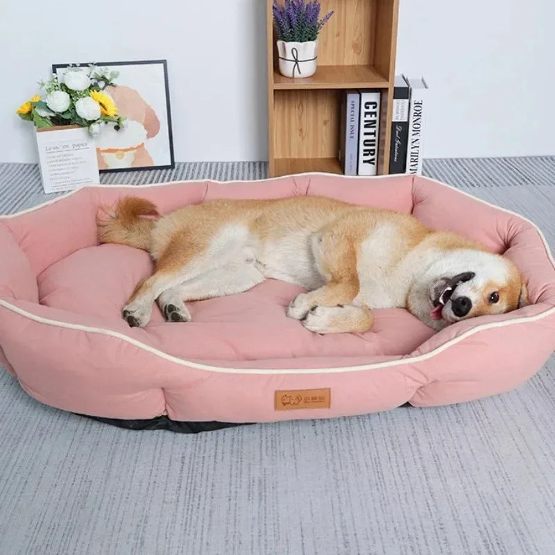 Large Dog Bed – Washable Plush Kennel Mat for Dogs