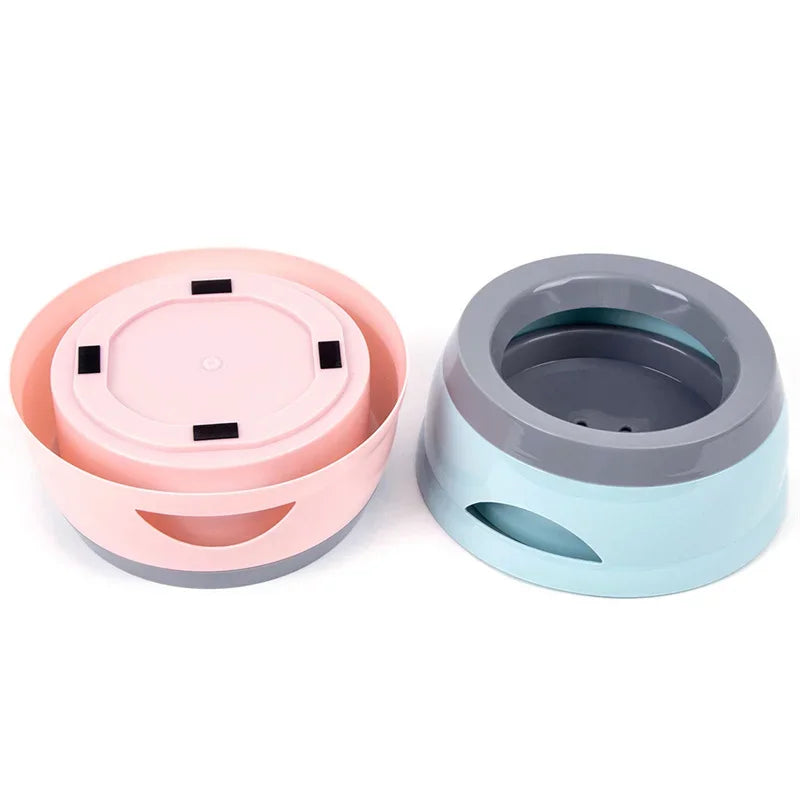 No-Wet Mouth Floating Dog Water Bowl - Anti-Spill Portable Outdoor Drinker