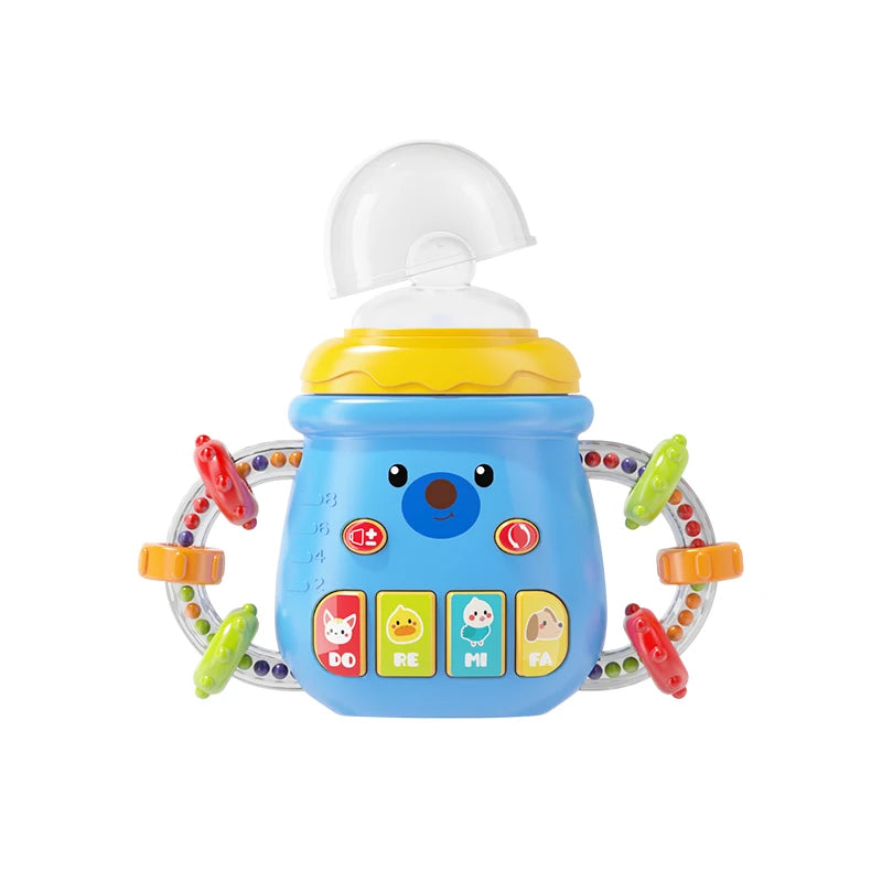 0-12M Baby Musical Feeding Bottle Pacifier Newborn Soft Teether Rattles Educational Toy Mobile Soothing Vocal Music Rattles Toys - PULSE MART