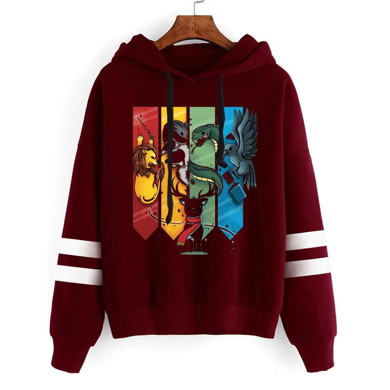 Magic Animal Ladies Hoodies Sweatshirts Long Sleeve