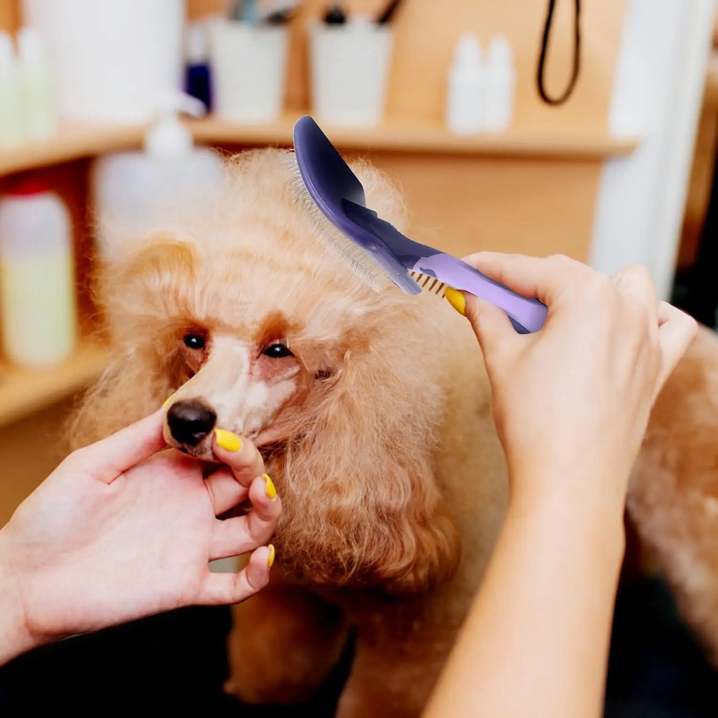 Professional Pet Dematting Slicker Brush - Detangling Grooming Tool