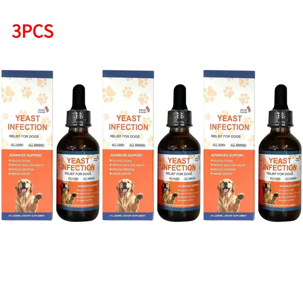 60ML Herbal Pet Skin & Coat Drops – Gentle Care Supplement for Dogs