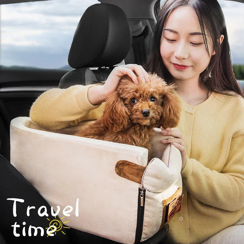 Central Control Dog Car Seat, Portable Small Pet Travel Carrier