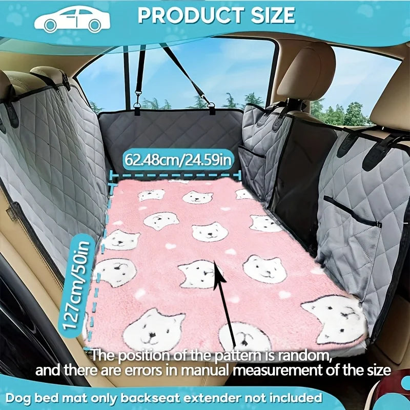 Dog Car Seat Cover and Travel Mat – Non-Slip Rear Seat Protector for SUVs and Sedans