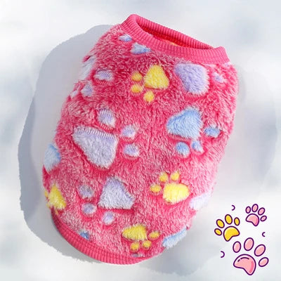 Cute Flannel Dog Winter Vest - Soft Puppy Puffer Jacket for Small Dogs & Cats