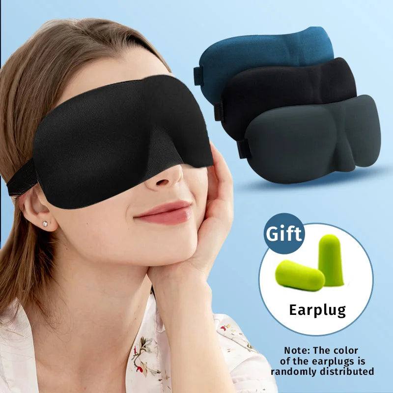 3D Contoured Eye Mask – Light Blocking Sleep Mask for Men & Women, Soft & Breathable - PULSE MART