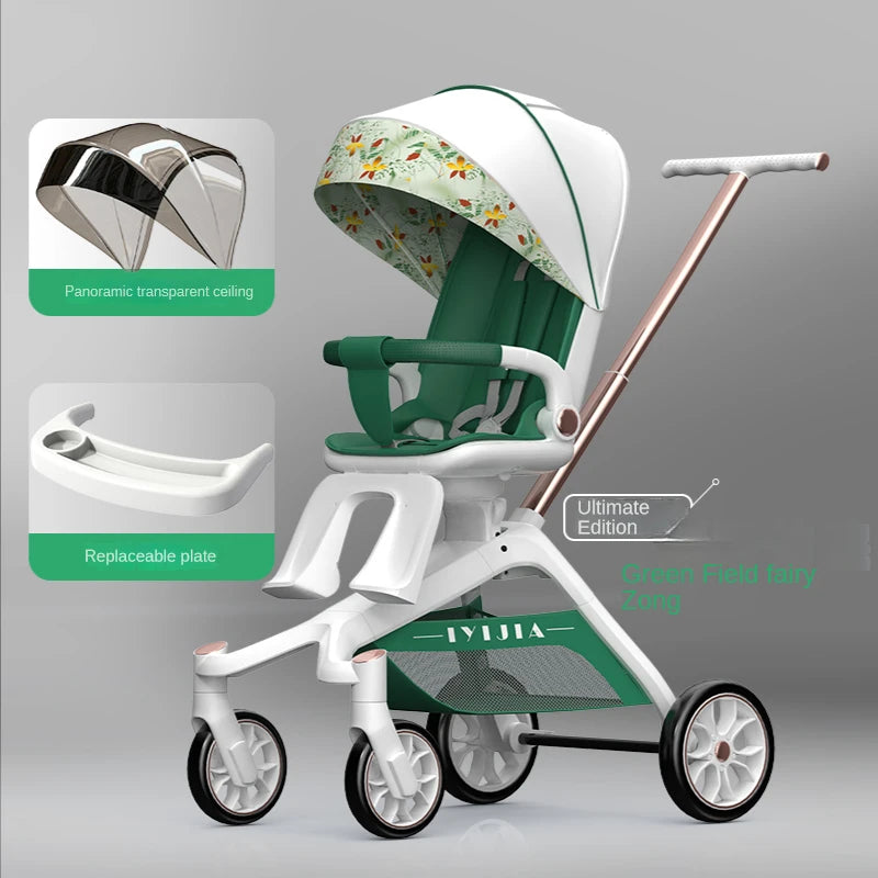 Baby Stroller Foldable Travel Carriage Cart Lightweight Stroller Children Four-Wheel Cart Portable carriers and strollers - PULSE MART