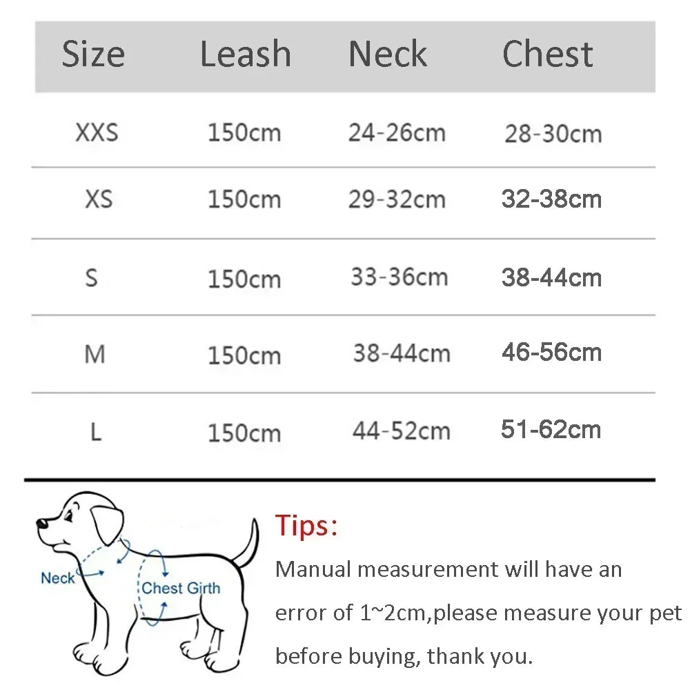 Dog Harness and Leash Set: Adjustable No-Choke Vest for Small Dogs & Cats