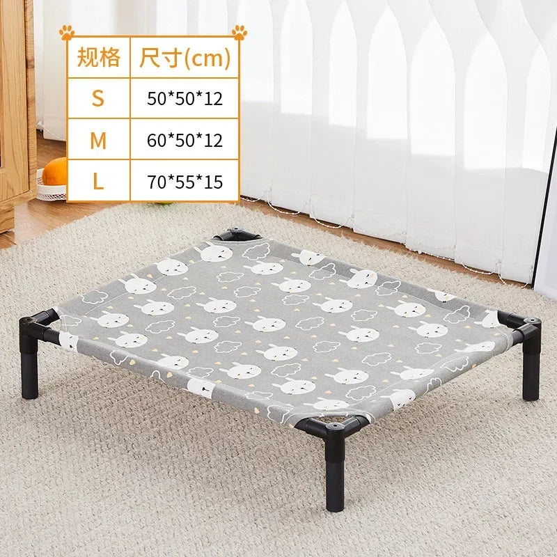 Folding Elevated Pet Bed, Portable Camping Dog & Cat Cot