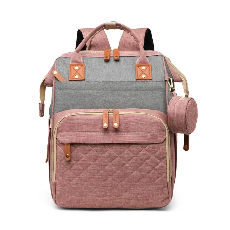 Diaper Bag with Changing Station 3 in 1 Baby Diaper Backpack with Foldable Changing Pad, Large Travel Back Pack for Girl Boy - PULSE MART