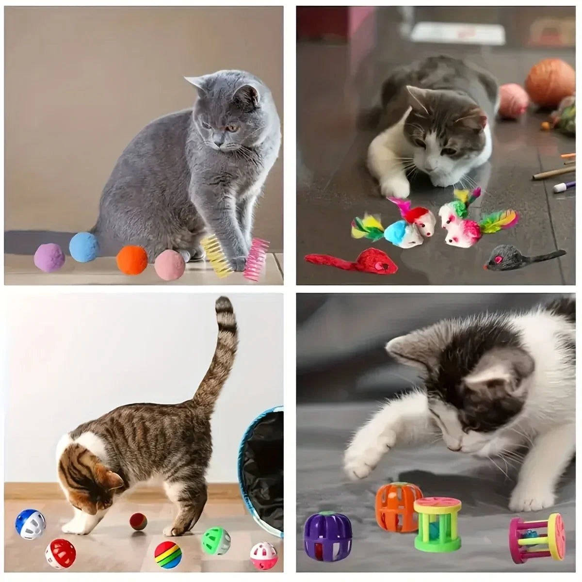 Cat Toys Variety Pack – 14, 28 & 56 Piece Interactive Toy Set for Cats & Kittens