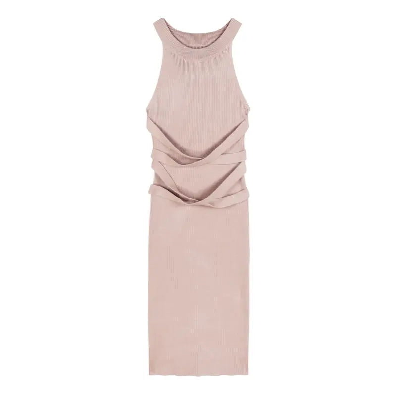 Women’s Elegant Sleeveless Mini Dress – Sexy Textured Back, Summer Casual Fashion