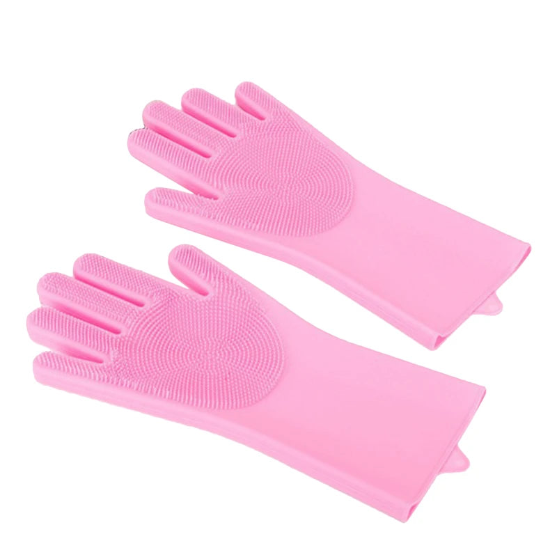 Pet Grooming Bathing Glove – Silicone Shampoo Scrubber & Hair Remover for Dogs & Cats