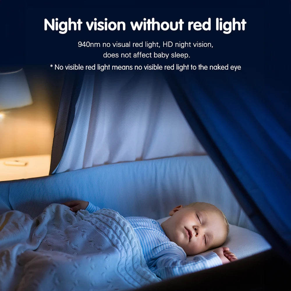 5" Tuya Smart WiFi Feeding Reminder Temperature Motion Sound Detection APP View Control Audio Video Baby Monitors Camera 1080P - PULSE MART