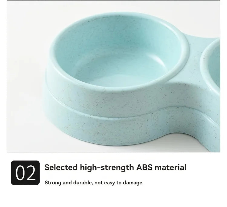 Stainless Steel Double Pet Bowls - Non-Skid Dual Food & Water Station
