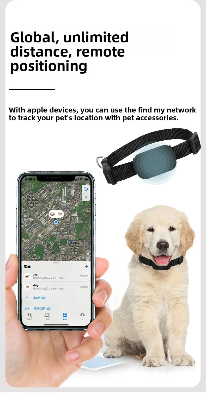 Pet Bluetooth GPS Tracker – Mini Anti-Lost Tracking Device for Dogs, Cats & Puppies