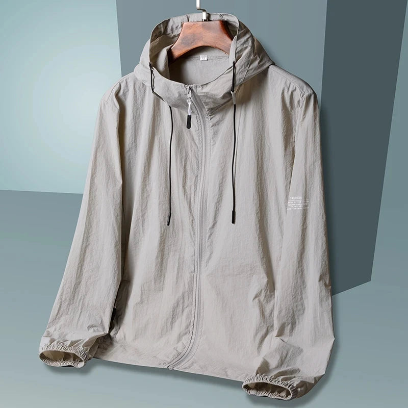 2025 Summer Hooded Jacket Men Women Sun Protection  Quick Dry Skin Windbreaker