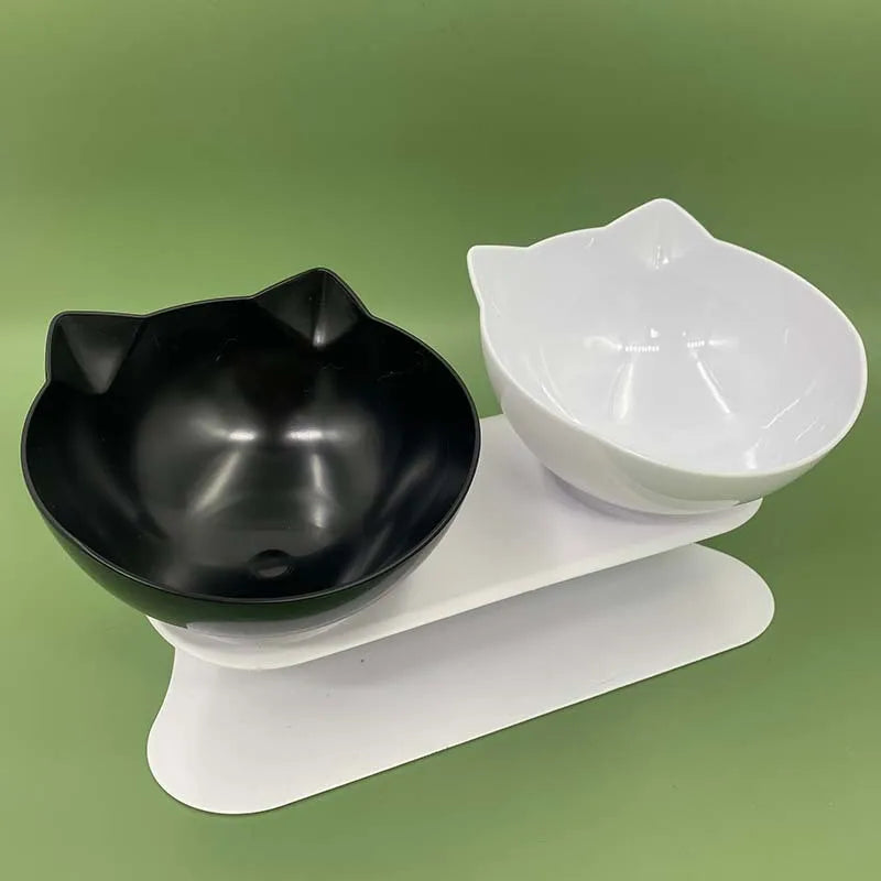 Elevated Tilted Cat Bowl – Anti-Vomiting Orthopedic Food & Water Bowl for Cats, Puppies & Rabbits