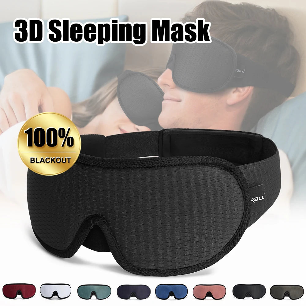 3D Sleeping Mask – Soft Padded Eye Shade &amp; Light-Blocking Sleep Mask - PULSE MART