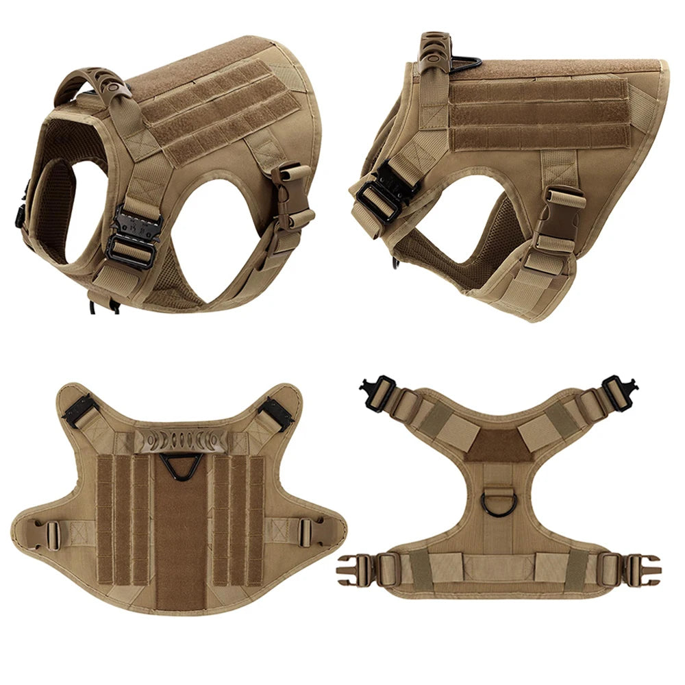 Military Tactical Dog Harness: Heavy-Duty Training Vest for German Shepherds