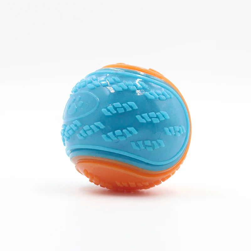Interactive Squeaky Dog Ball - Soft TPR Teeth Cleaning Toy