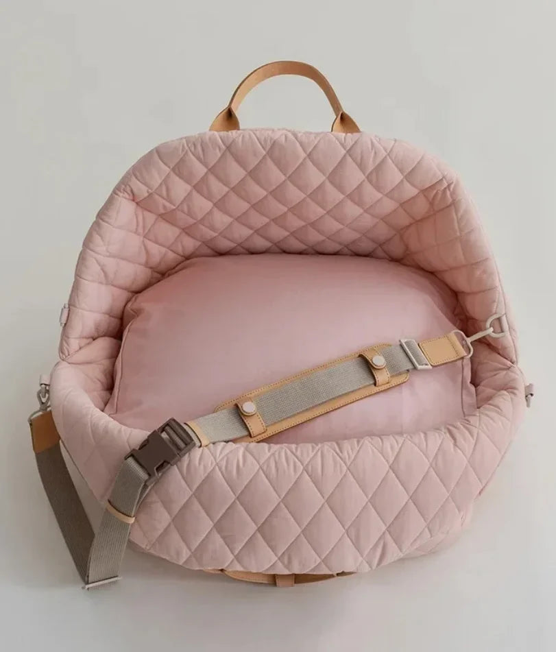 Luxury Pet Carrying Tote Bag, 2-in-1 Dog Car Booster Seat