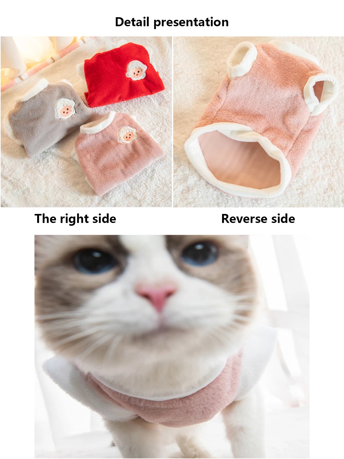 Soft Cat Vest – Warm Winter Clothing for Cats, Kittens & Small Dogs